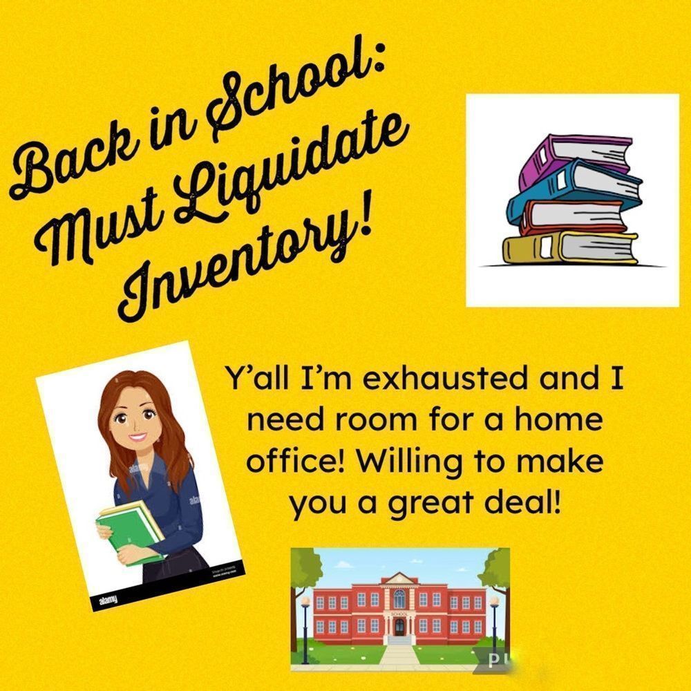 Liquidating Inventory! I’m Back in School and Need to Simplify!